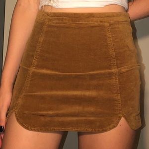 Brandy Melville Corduroy-ish Brown Skirt
